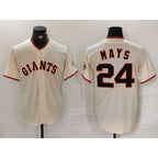 San Francisco Giants #24 Willie Mays Cream CONTON 2024 Home Limited Stitched Jersey