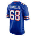 B.Bills #68 Joe DeLamielleure Royal CONTON Game Retired Player Jersey