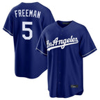 Los Angeles Dodgers #5 Freddie Freeman Player Royal CONTON Game Stitched Jerseys