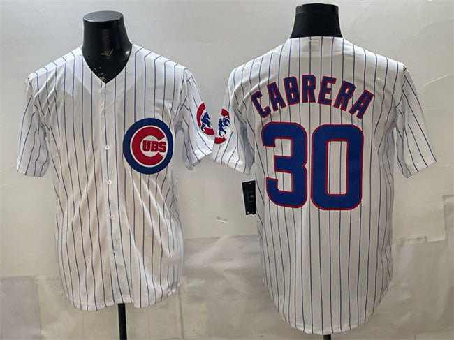 Chicago Cubs #30 Edward Cabrera White CONTON 2026 Cool Base Stitched Jersey