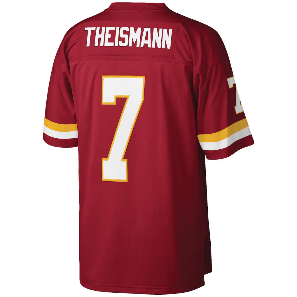 W.Football Team #7 Joe Theismann Mitchell & Ness Burgundy CONTON Legacy Replica Jersey