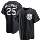 Chicago Cubs #25 Moises Ballesteros Player Black CONTON Game Stitched Jerseys