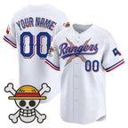 Custom Texas Rangers x One Piece White CONTON Vapor Premier Limited Jersey - Stitched