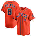 Houston Astros #8 Christian Walker Orange CONTON 2025 Alternate Limited Stitched Jersey