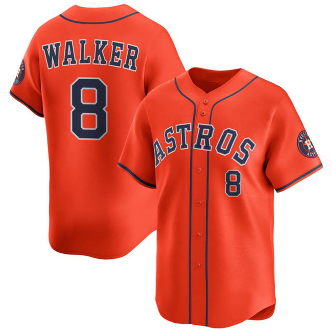 Houston Astros #8 Christian Walker Orange CONTON 2025 Alternate Limited Stitched Jersey
