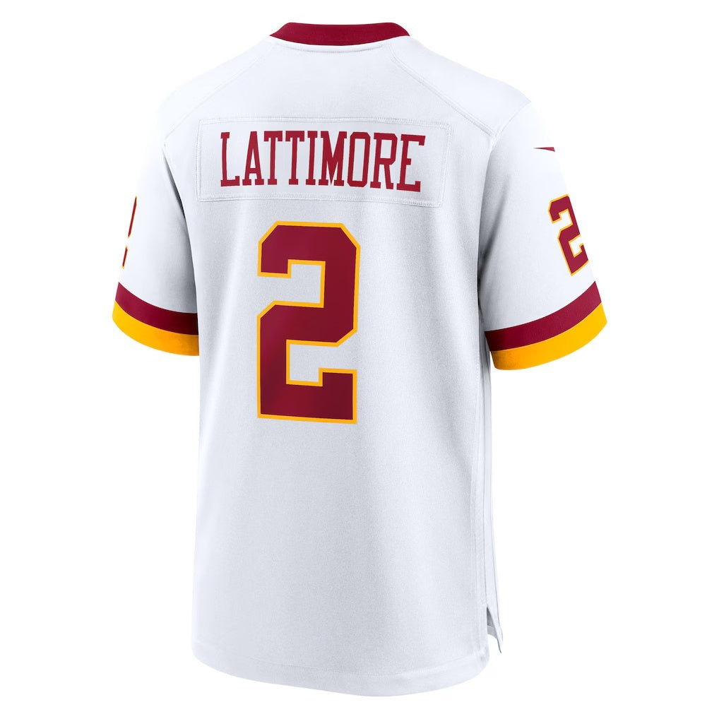 W.Commanders #2 Marshon Lattimore White CONTON Game Jersey