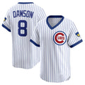 Chicago Cubs #8 Andre Dawson White CONTON Throwback Cooperstown Collection Limited Jersey