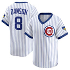 Chicago Cubs #8 Andre Dawson White CONTON Throwback Cooperstown Collection Limited Jersey