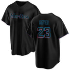 Miami Marlins #23 Max Meyer Black CONTON Cool Base Stitched Jersey