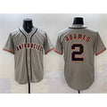 San Francisco Giants #2 Willy Adames Gray CONTON Cool Base Stitched Jersey 2