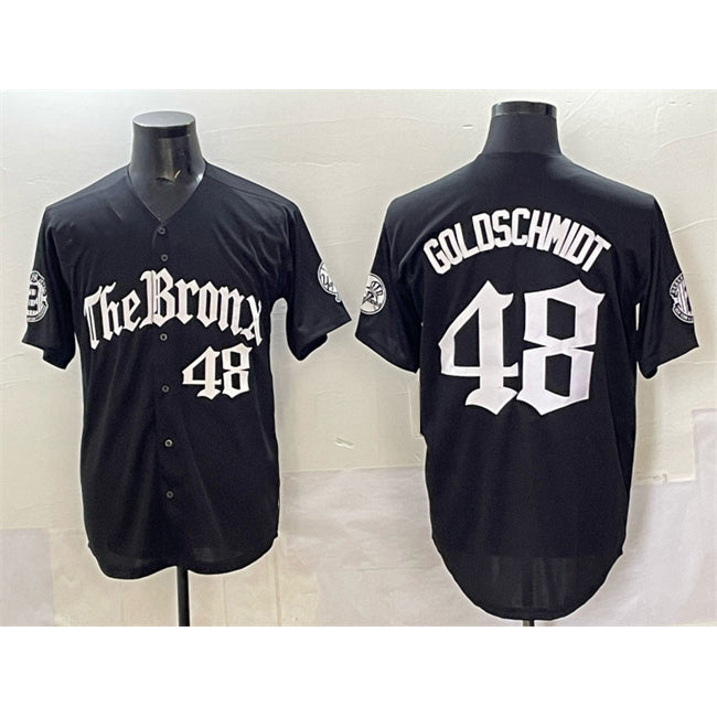 New York Yankees #48 Paul Goldschmidt Black CONTON 'Gothic Legacy Edition' Vapor Premier Limited Stitched Jersey