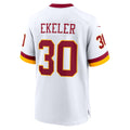 W.Commanders #30 Austin Ekeler White CONTON Game Jersey