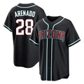 Arizona Diamondbacks #28 Nolan Arenado Player Black CONTON Home Game Stitched Jerseys