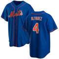 New York Mets #4 Francisco ¨¢lvarez Royal CONTON Cool Base Stitched Jersey