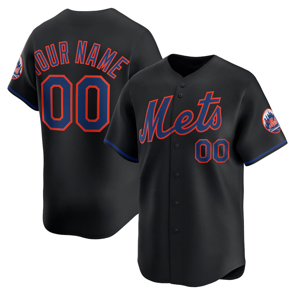 Custom New York Mets Black CONTON Alternate Limited Jersey