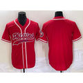 Philadelphia Phillies Blank Red CONTON Cool Base Stitched Jersey