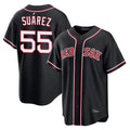 Boston Red Sox #55 Ranger Suarez Player Black CONTON Out Home Game Stitched Jerseys