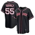 Boston Red Sox #55 Ranger Suarez Player Black CONTON Out Home Game Stitched Jerseys