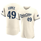 Minnesota Twins #49 Pablo Lopez Player Cream CONTONHome Limited Elite Stitched Jerseys