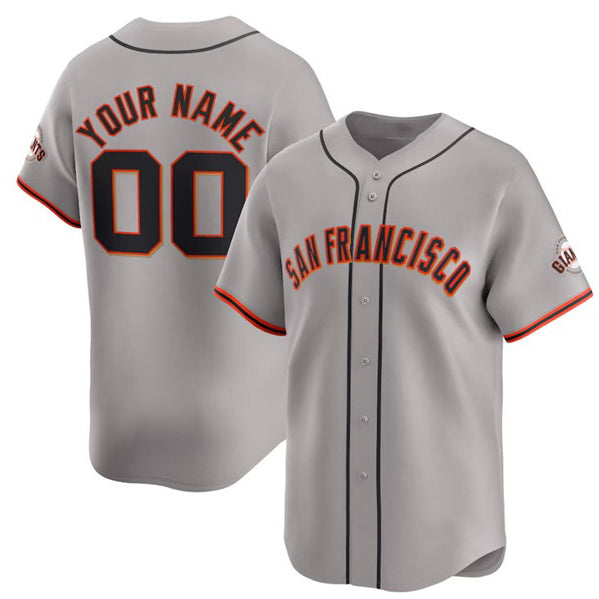 Custom San Francisco Giants Active Player Gray CONTON Away Limited Stitched Jersey