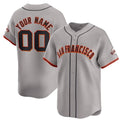 Custom San Francisco Giants Active Player Gray CONTON Away Limited Stitched Jersey