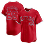 Los Angeles Angels #25 Travis d'Arnaud Player Red CONTON Home Limited Stitched Jerseys