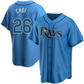 Tampa Bay Rays #26 Ji-Man Choi Replica Light Blue CONTON Alternate Jersey
