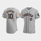 Houston Astros #10 Yuli Gurriel Gray CONTON 60th Anniversary Flex Base Stitched Jersey