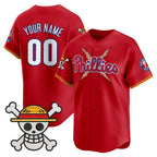 Custom Philadelphia Phillies x One Piece Red CONTON Vapor Premier Limited Jersey - Stitched