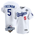 Los Angeles Dodgers #5 Freddie Freeman Player White CONTON World Series Limited Home Stitched Jerseys