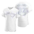Toronto Blue Jays #32 Roy Halladay White CONTON Flexbase Fashion Jersey