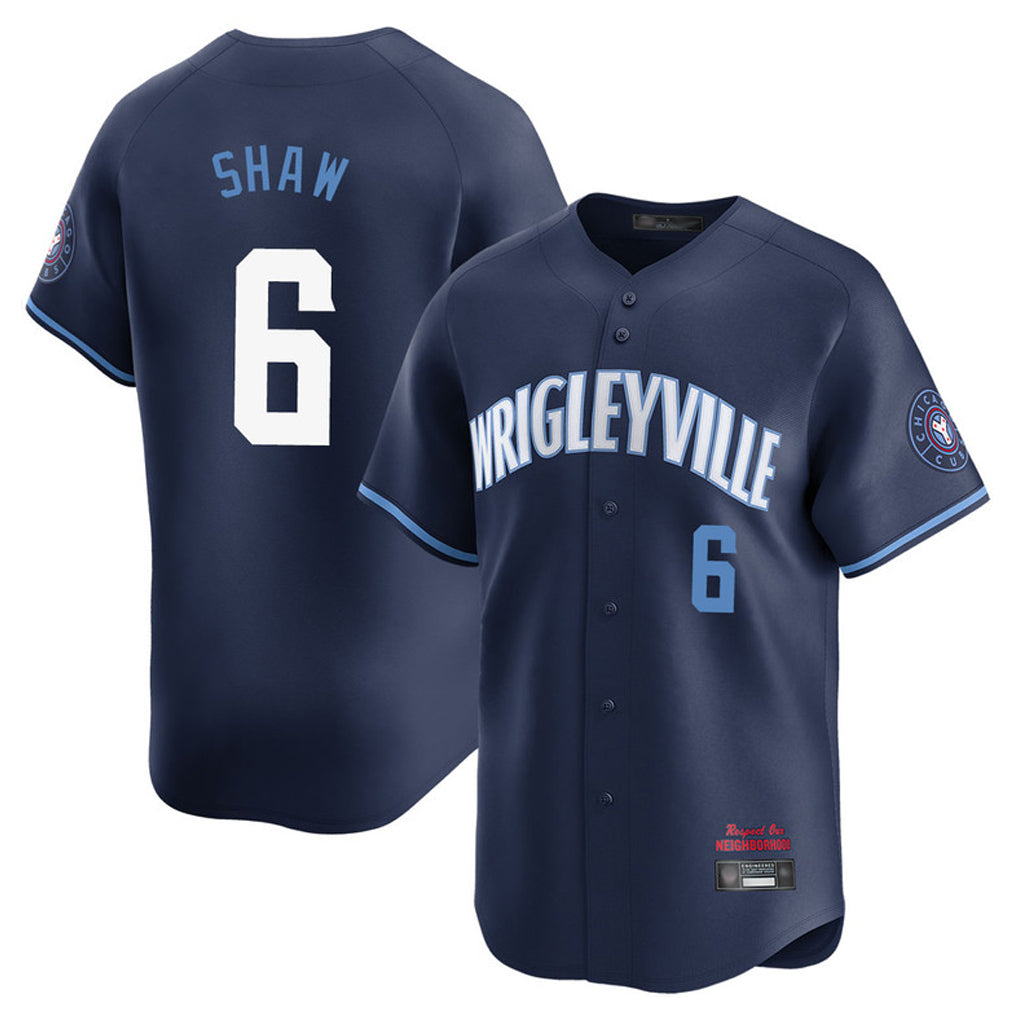 Chicago Cubs #6 Matt Shaw Player Navy CONTON City Connect Limited Home Stitched Jerseys