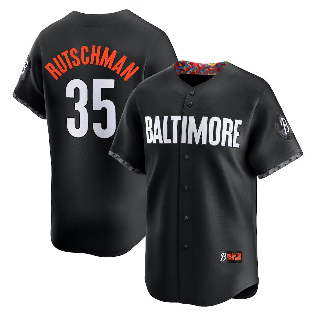 Baltimore Orioles #35 Adley Rutschman Black CONTON City Connect Limited Player Jersey