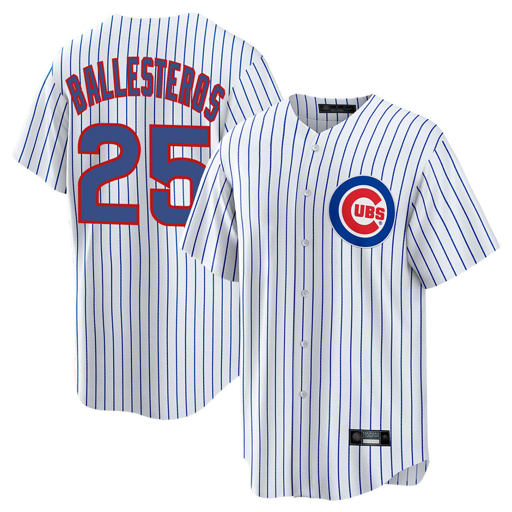 Chicago Cubs #25 Moises Ballesteros Player White CONTON Game Home Stitched Jerseys