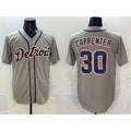Detroit Tigers #30 Kerry Carpenter Grey CONTON Cool Base Stitched Jersey