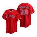 Custom Los Angeles Angels Red CONTON Stitched Cool Base Jersey