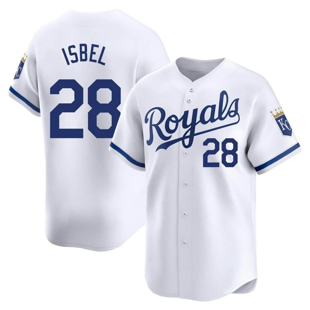 Kansas City Royals #28 Kyle Isbel Player White CONTON Alt Limited Home Stitched Jerseys