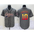 Houston Astros #10 Yuli Gurriel Grey CONTON Gridiron Cool Base Stitched Jersey 1