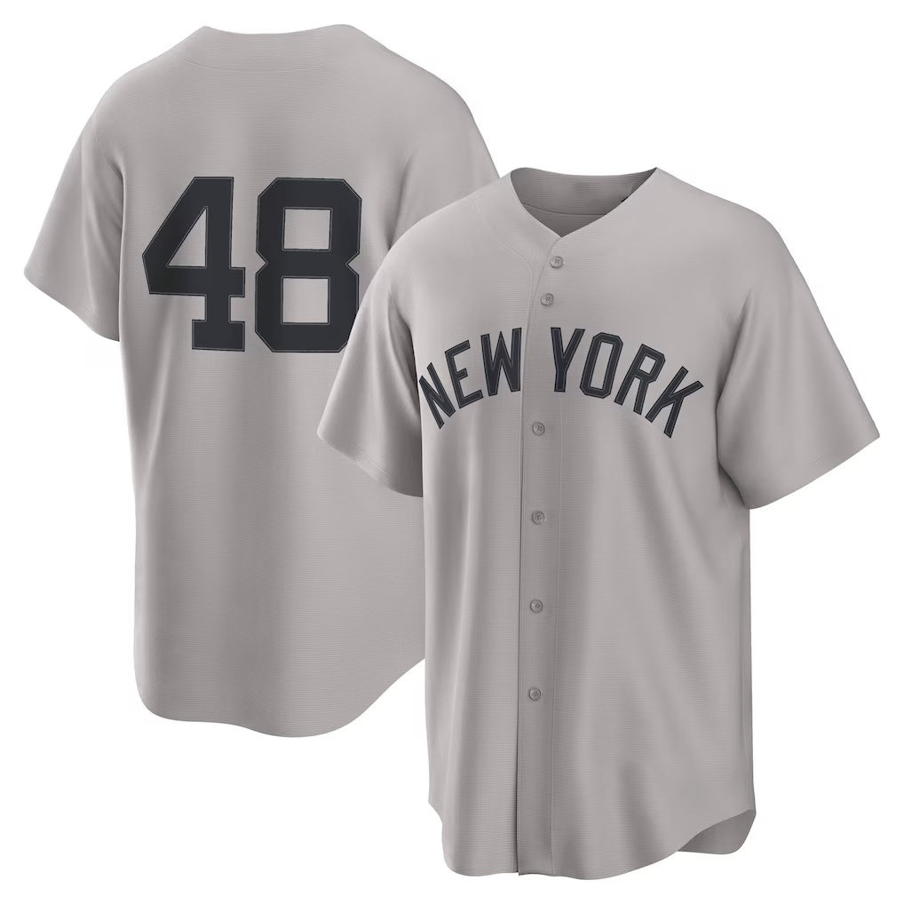 New York Yankees #48 Paul Goldschmidt Gray CONTON Road Replica Jersey