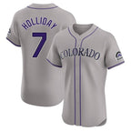 Colorado Rockies #7 Matt Holliday Player Gray CONTON Limited Elite Home Stitched Jerseys