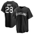 Cleveland Guardians #28 Tanner Bibee Player Black CONTON Home Game Stitched Jerseys