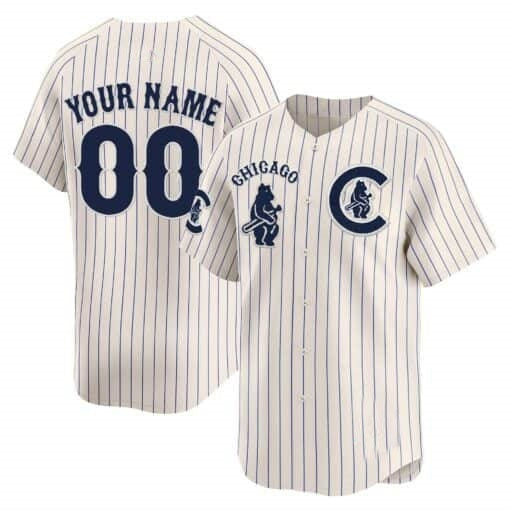 Custom Chicago Cubs Special Vapor Premier Limited Jersey V2 ¨C All Stitched-Cream Pinstripe CONTON