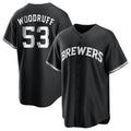 Milwaukee Brewers #53 Brandon Woodruff Player Black CONTON Game Home Stitched Jerseys