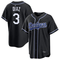 Los Angeles Dodgers #3 Edwin D¨ªaz Player Black CONTON Carbon Limited Home Stitched Jerseys
