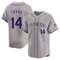 Colorado Rockies #14 Ezequiel Tovar Player Gray CONTON Limited Home Stitched Jerseys