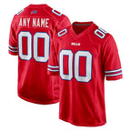 Custom B.Bills Red CONTON Alternate Game Jersey