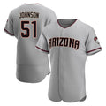 Arizona Diamondbacks #51 Randy Johnson Player Gray CONTON Road Limited Elite Home Game Stitched Jerseys
