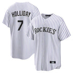 Colorado Rockies #7 Matt Holliday Player White CONTON Game Home Stitched Jerseys