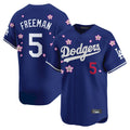 Los Angeles Dodgers #5 Freddie Freeman Player White CONTON Tokyo Series Vapor Premier Royal Stitched Jerseys