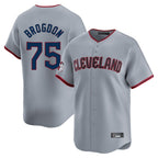 Cleveland Guardians #75 Connor Brogdon Player Gray CONTON Road Limited Home Game Stitched Jerseys
